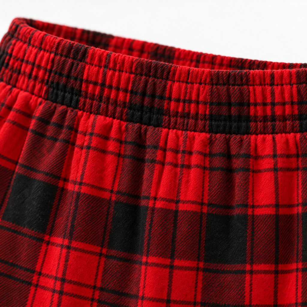 The Red Pants flanel detail