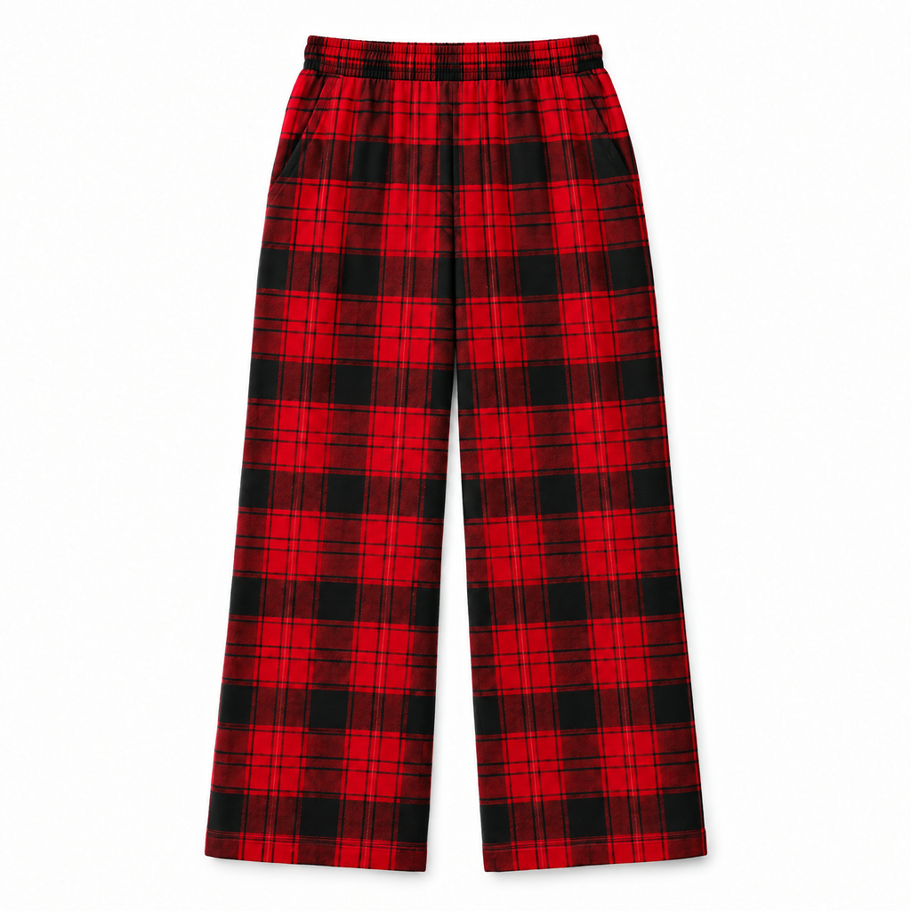 The Red Pants rode geruite pyjamabroek voorkant